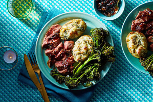 Beef Tenderloin with Rosemary Shallot Jam