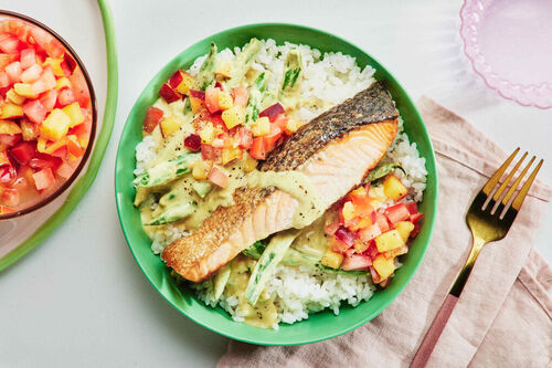 Salmon and Balinese Coconut Sauce