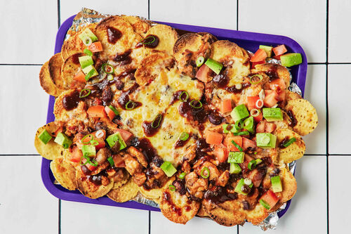 15-Min Cheesy Chicken Nachos