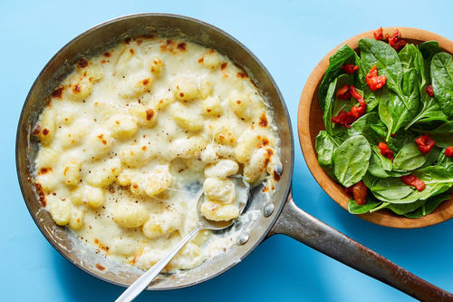 Creamy Shrimp & Gnocchi Bake