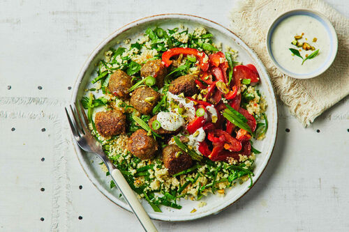 Falafel and Couscous Salad