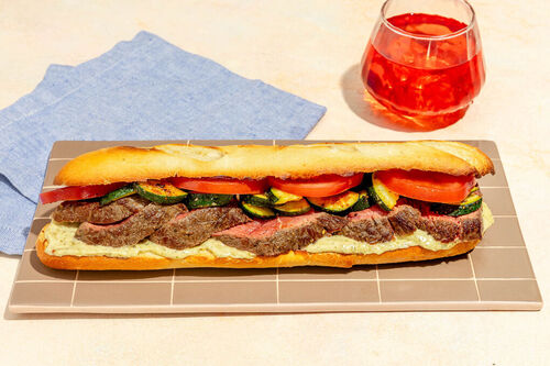 Italiaans broodje vega steak