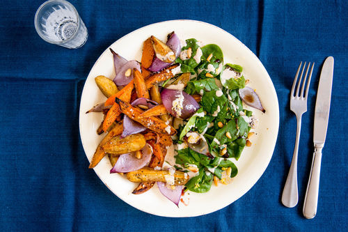 Ovenaardappels met tahindressing