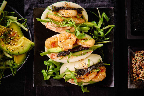 Ultimate Glazed Prawn and Nori Bao Buns
