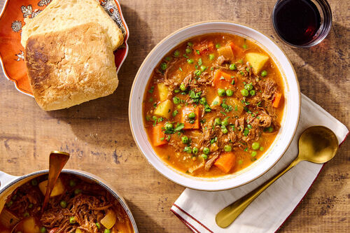 Beef Stew with Potatoes & Peas