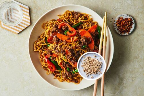 Chinese Pork Noodle Stir-Fry