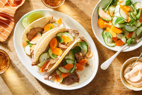 Chicken Bánh Mì Tacos with Double Chicken!