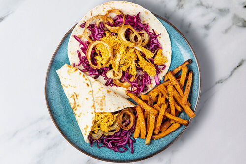 Pulled-Chicken-Tacos mit Rotkohl