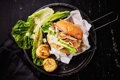 Ultimate Caesar Chicken Burgers