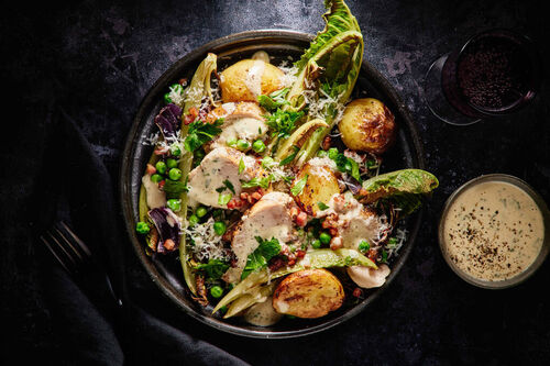 Roast Chicken and Bacon Caesar