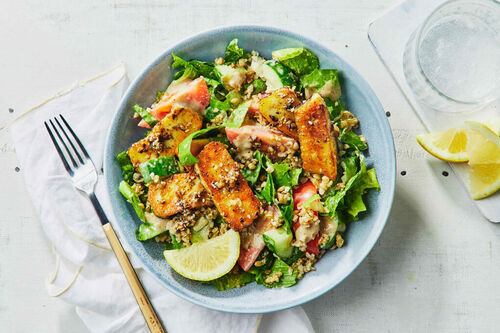 Nutritious Golden Haloumi Salad