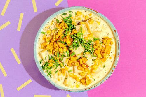 Vegan miso-maïs-chowder