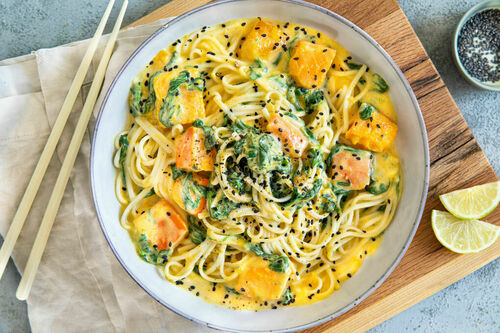 Kokos-limoennoedels met pompoen