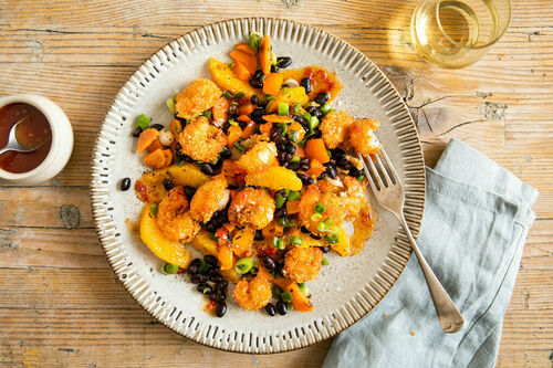 Gefrituurde kokosgarnalen