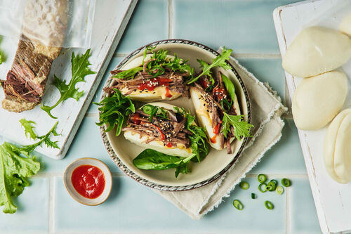 Teriyaki Beef Brisket Bao Buns