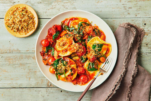 Fast Mushroom-Prosciutto Ravioli