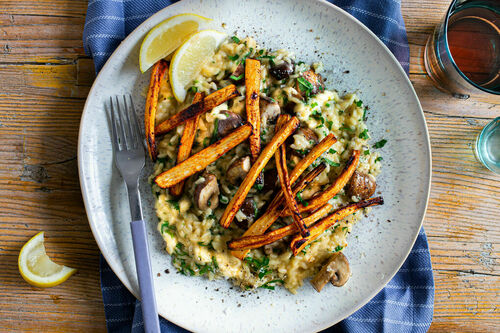 Champignonrisotto mit Pastinake