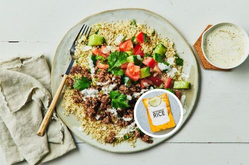 Fast Dukkah Lamb and Micro Rice Blend