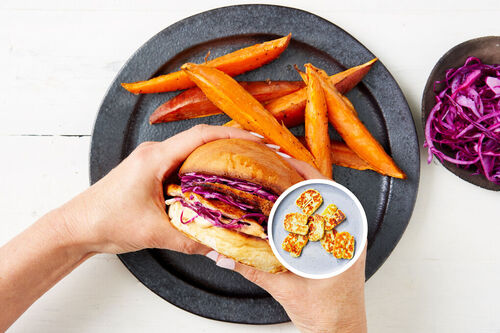 Easy Hot 'n' Spicy Haloumi Aioli Burgers