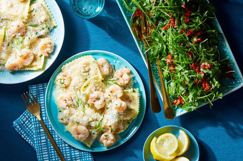 Lobster Ravioli & Seared Shrimp