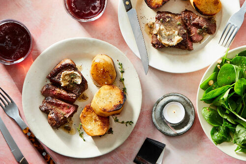 Steak with Truffle Butter & Fondant Potatoes