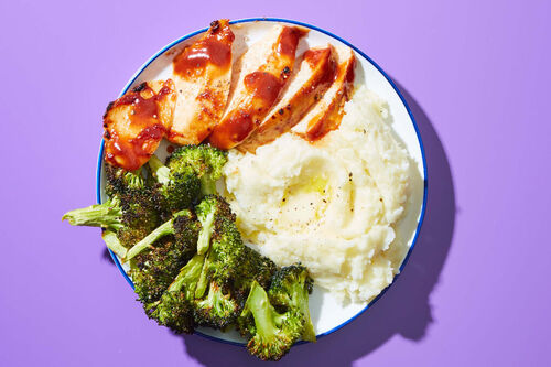 BBQ Steak with Creamy Mashed Potatoes