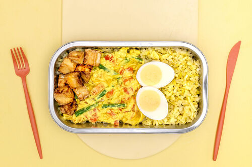 Groentecurry met tofu en ei