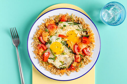 Spiegelei met kimchi