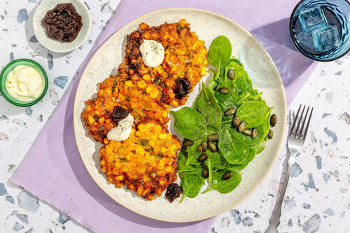 Cajun maïskoekjes met feta