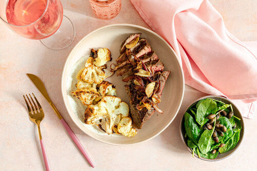 Vega steak met bloemkool
