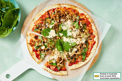Peri Peri Pork Pizza with Cheddar Cheese and Baby Spinach