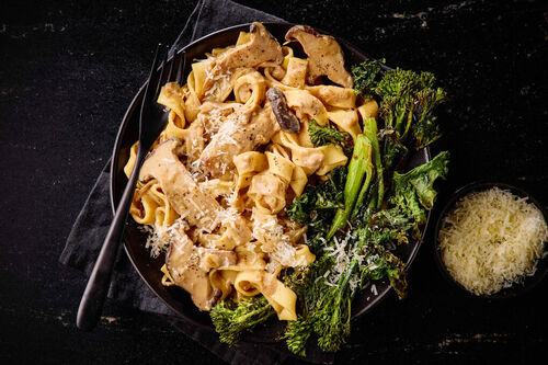 Fresh Fettuccine and Gourmet Mushroom Sauce