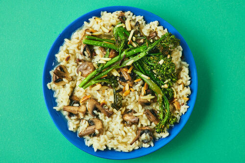 Peppery Roast Mushroom Risotto
