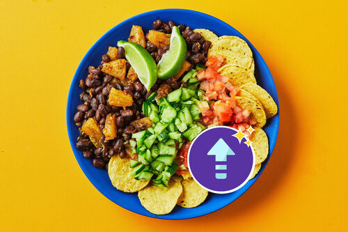 Speedy Caribbean Beef and Bean Bowl