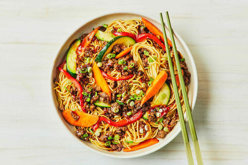 Spicy Sambal Beef Noodles