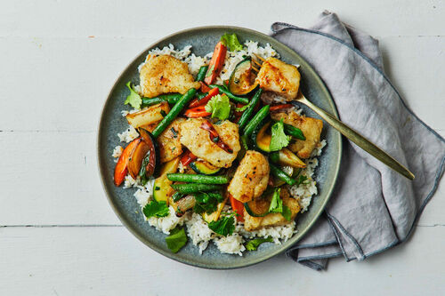 Fish and Vegetable Stir-Fry