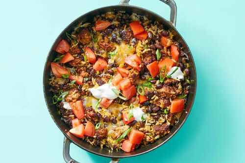 Cheesy Ground Chicken Burrito Bowl