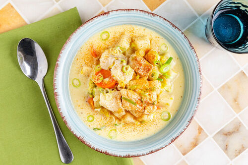 Würzig-cremiger Fischeintopf