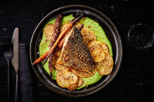 Crispy Skin Barramundi and Pea Puree