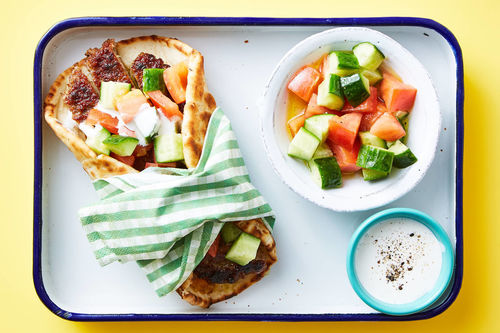 Greek-Inspired Pork Strip Gyro