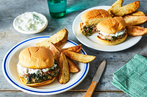 Spinach & Dill Beef Burger
