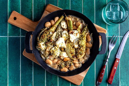 Aromatische Bohnen-Fenchel-Pfanne