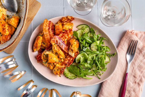 Strata uit de oven voor morgenochtend