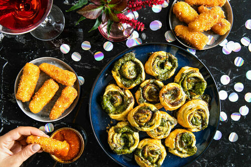 Paneerfrietjes met pikante mangodip