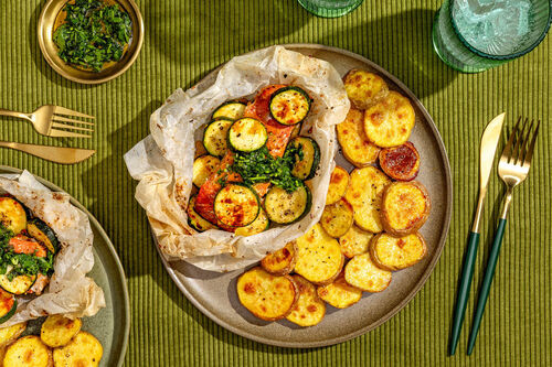 Zalmpakketjes uit de oven