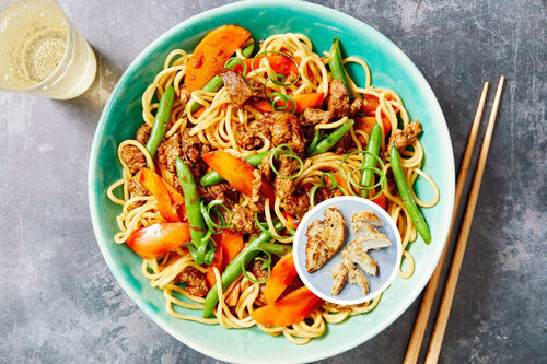Chicken, Noodle and Sweet Soy Stir-Fry