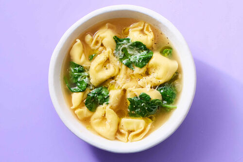 Tortelloni in Broth with Readymade Chicken