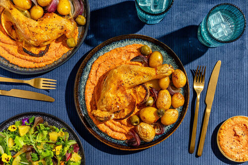 Geroosterde kippenbout met paprikasaus