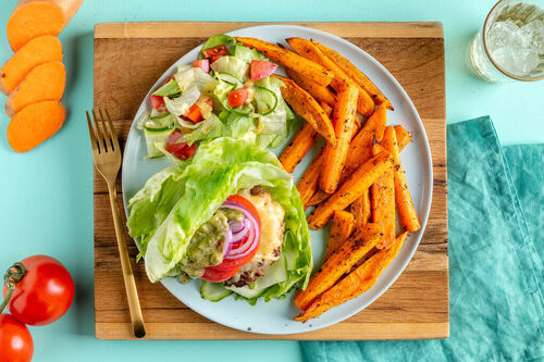 Low carb smashburger van bio-rundergehakt