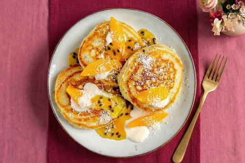 Passionsfrucht-Pancakes
